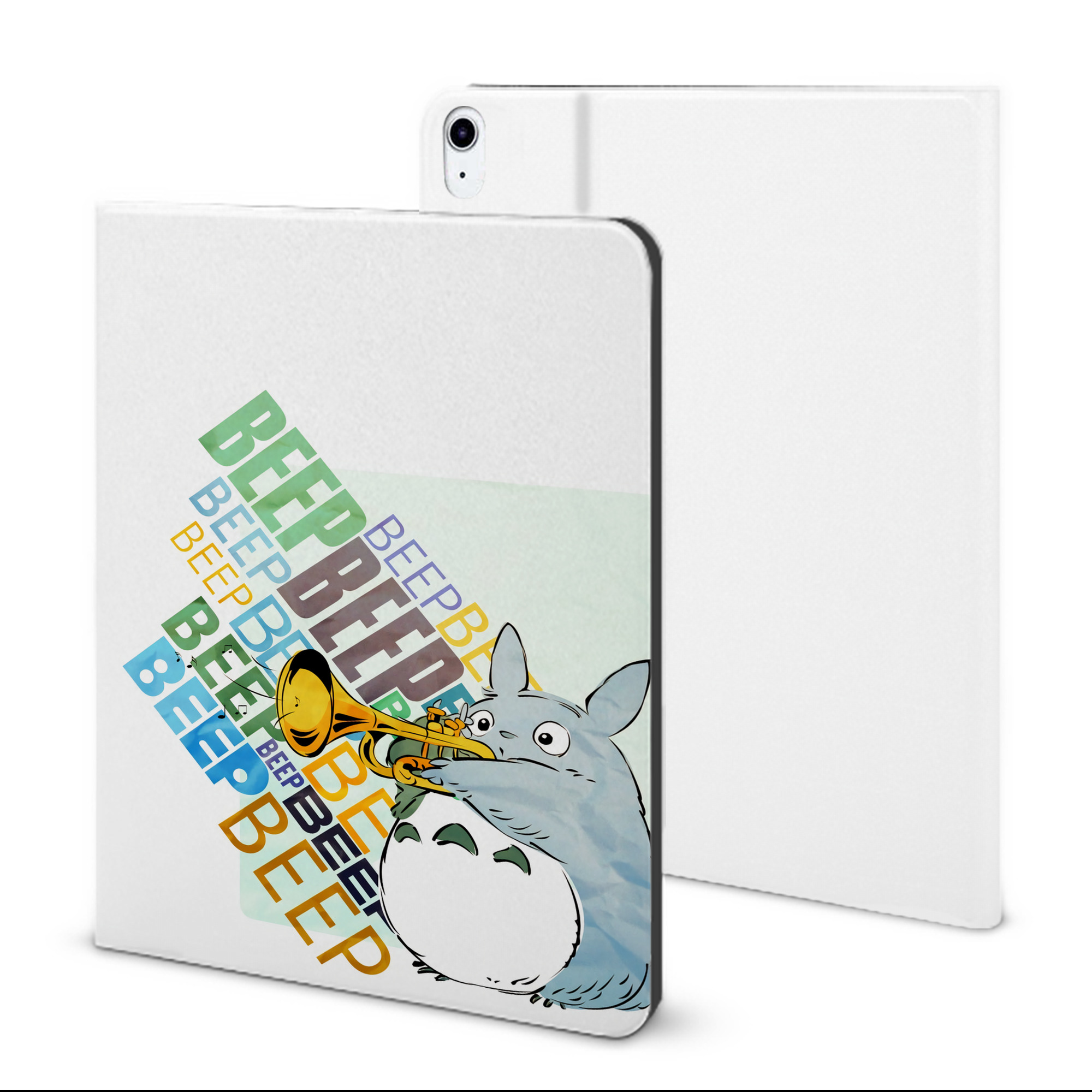 （画像用） となりのトトロ 草壁メイ 草壁サツキ My Neighbor Totoro Satsuki Kusakabe Mei Kusakabe IPad ケース ブック型 PUレザー TPU 耐衝撃 軽量 薄型 ペン収納なし 全面保護 IPad 各モデル対応